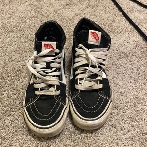 High top black old skool vans